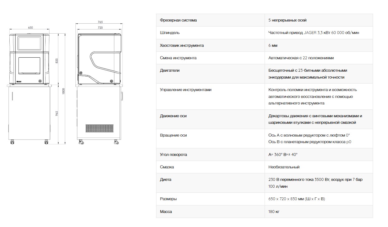 картинка Стоматологический фрезерный станок Dental Four DF 400 от HUb4LAb